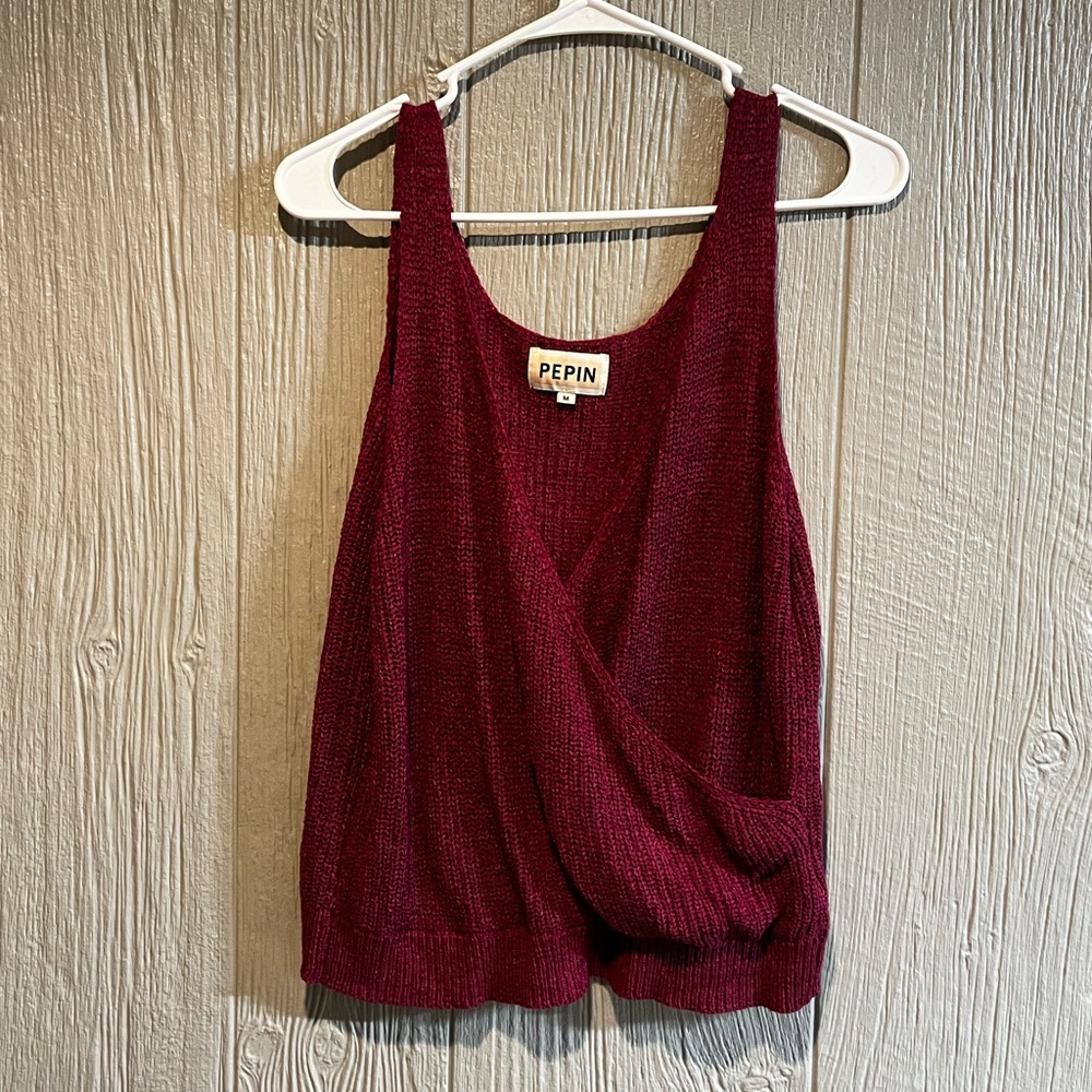 PEPIN Burgundy Sweater Tank - size M